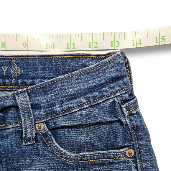 EUC Old Navy Distressed Boyfriend Skinny Jeans Sz. 0 Regular Happy Blue - Picture 7 of 11